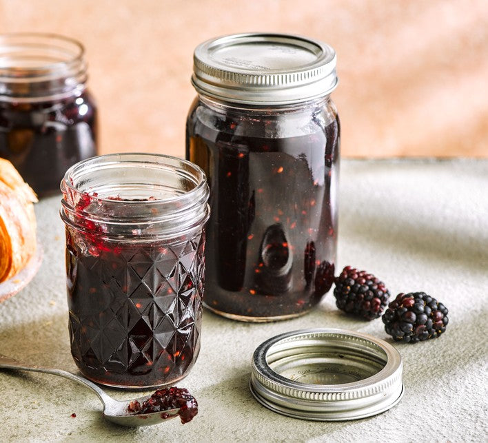 Glass Mason Jar with Silver Screw Lid, 750ml