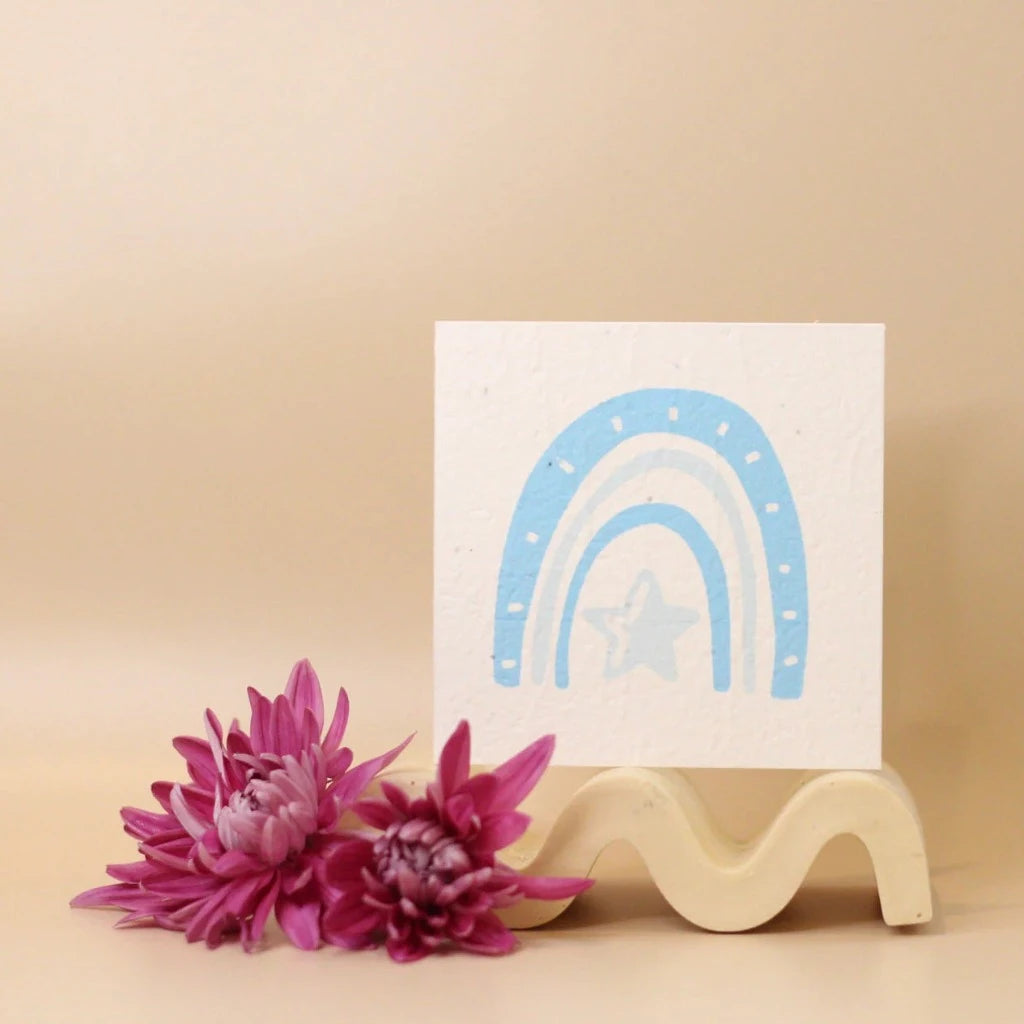 Blue Rainbow Plantable Gift Card from The Paper Daisy Co - Urban Revolution.