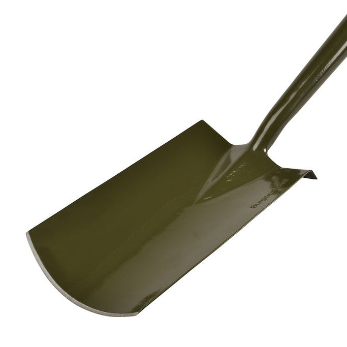 Green shovel on a white background