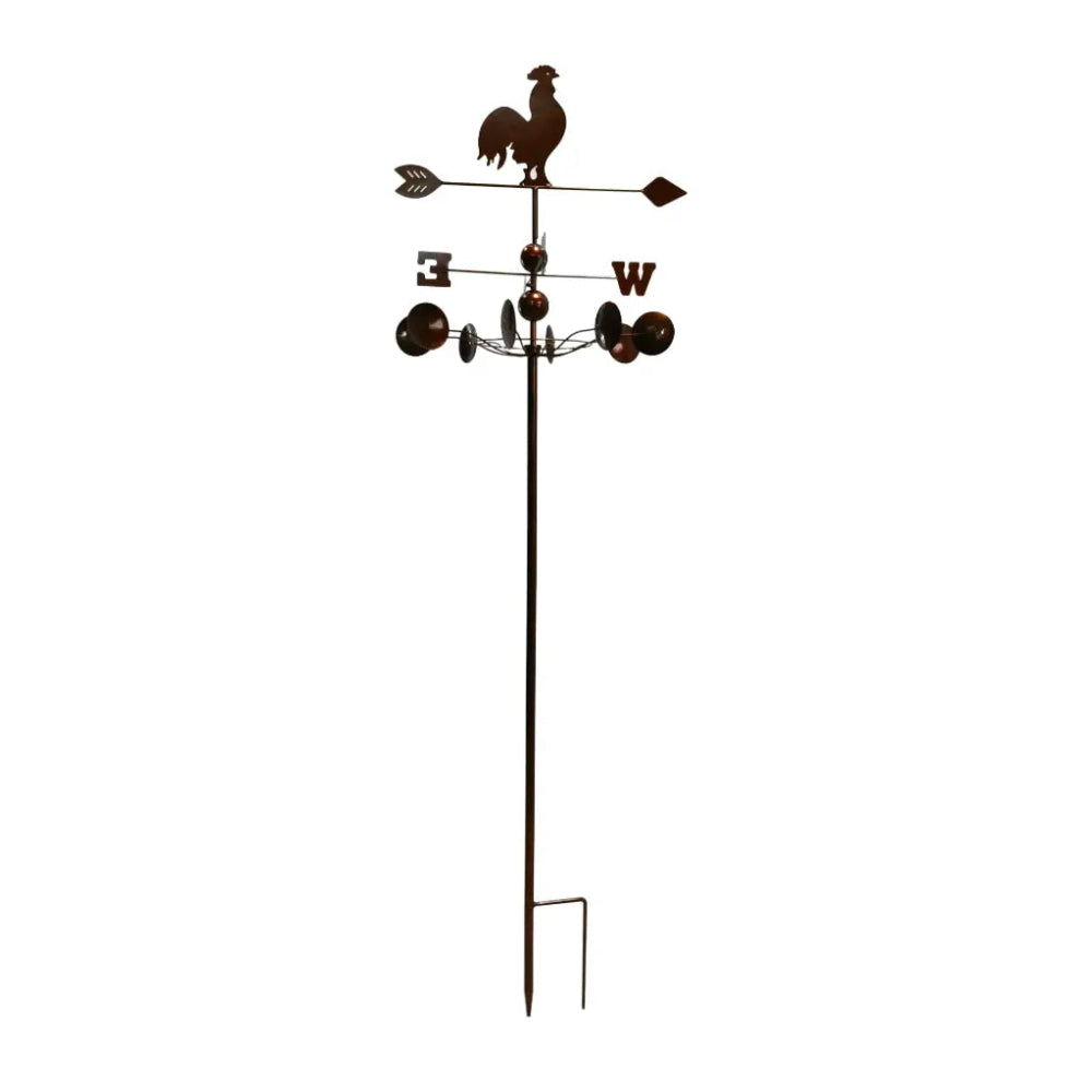 Decorative Weather Vane with Rooster on a White Background
