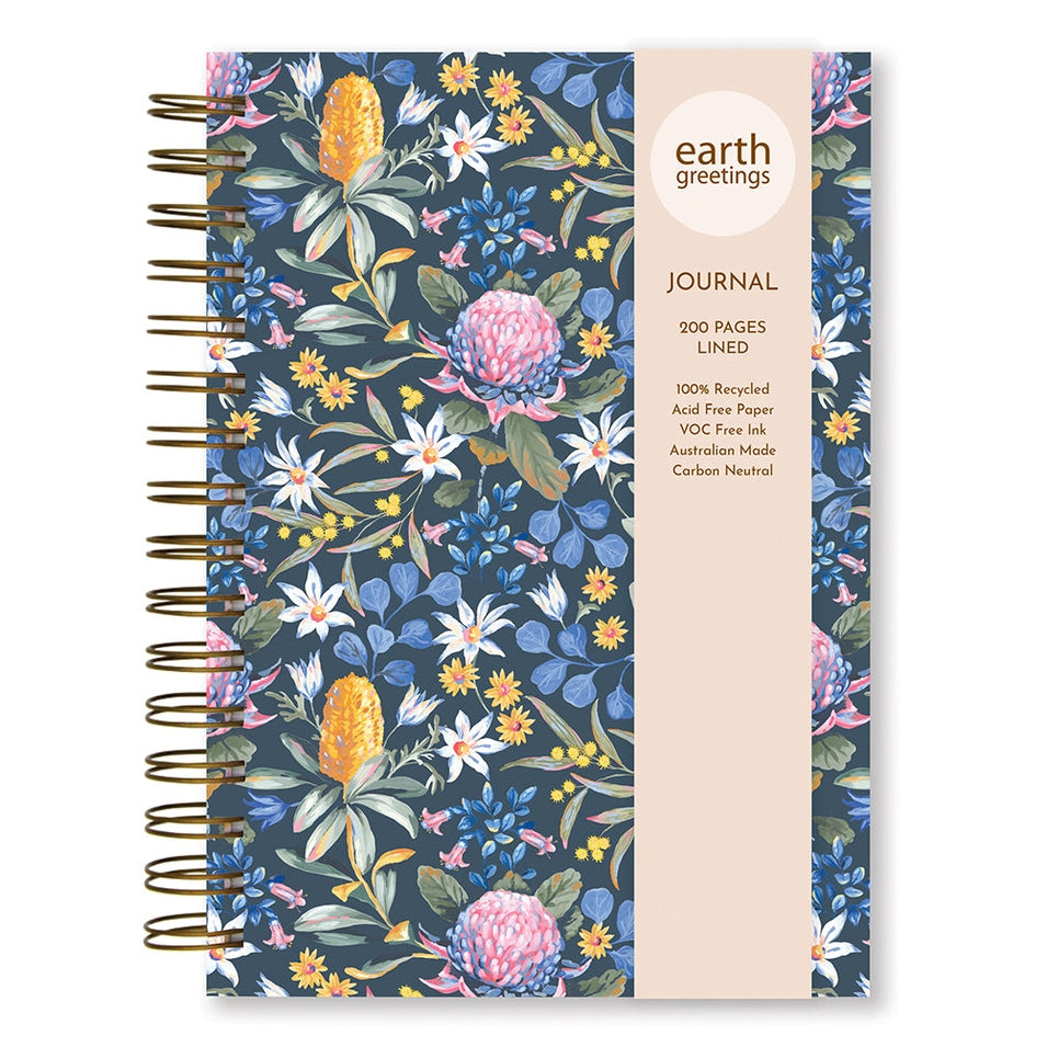 Earth Greetings A5 Lined Journal  - Bushwalk