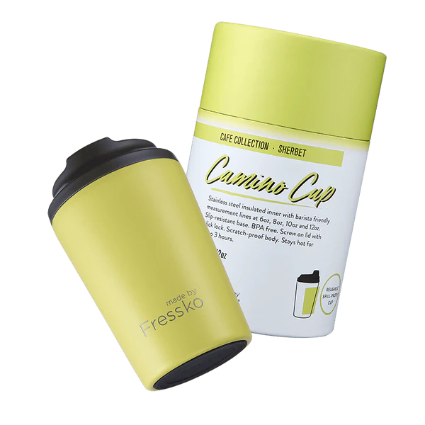 The Camino Insulated Coffee Cup, from Fressko in Sherbert - Urban Revolution