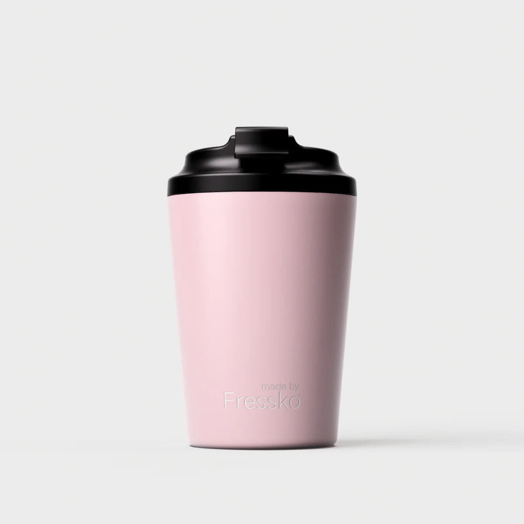 The 'Camino' Ceramic Lined 12oz Insulated Coffee Cup in Floss, by Fressko.
