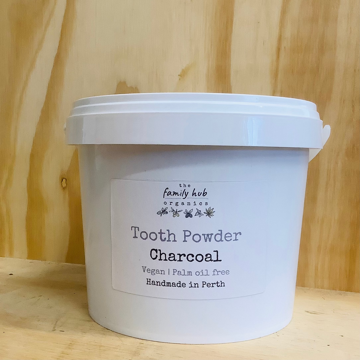 Fill your own container with this charcoal tooth powder from The Family Hub made in Perth, Western Australia.