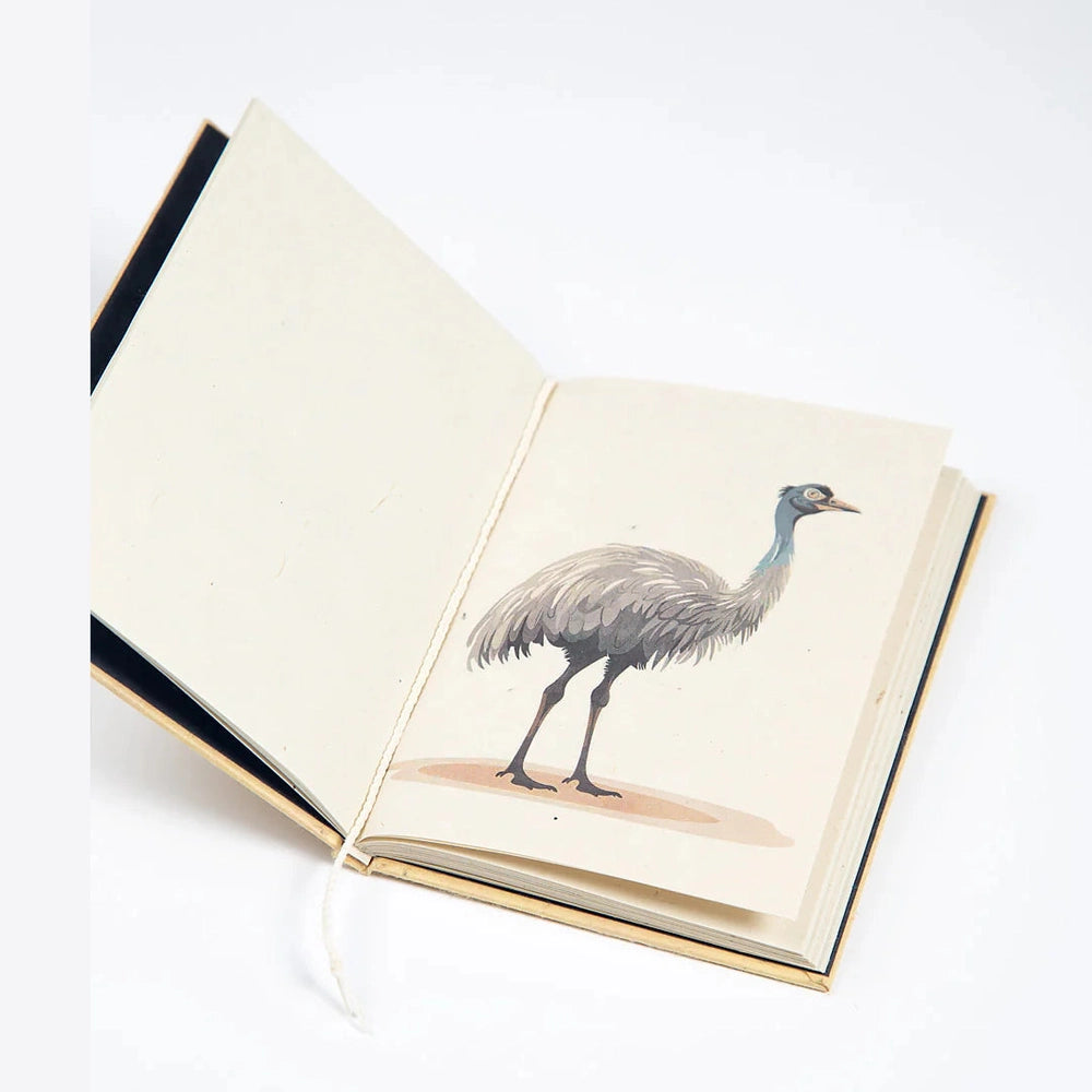 Cheeky Emu Cameo inside Notebook