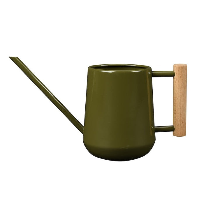 0.7L Indoor Watering Can from Burgon & Ball in Olive Green.