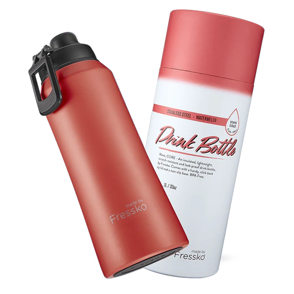 The Core Insulated 1L Drink Bottle, from Fressko in  Watermelon - Urban Revolution