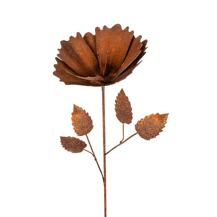 Decorative Rust Flower Garden Stake, Urban Revolution.