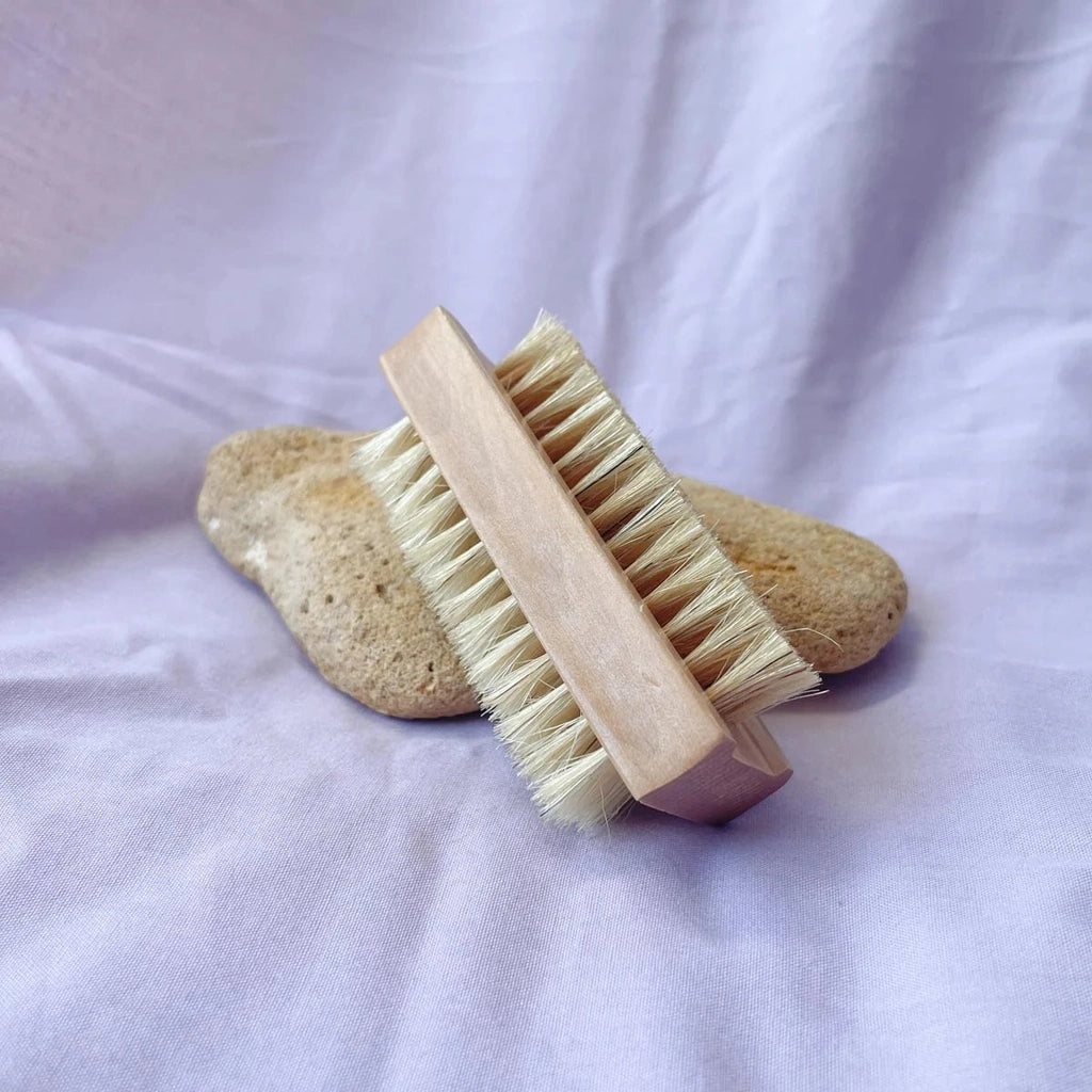 Double Sided Bamboo Nail Brush with Sisal Bristles