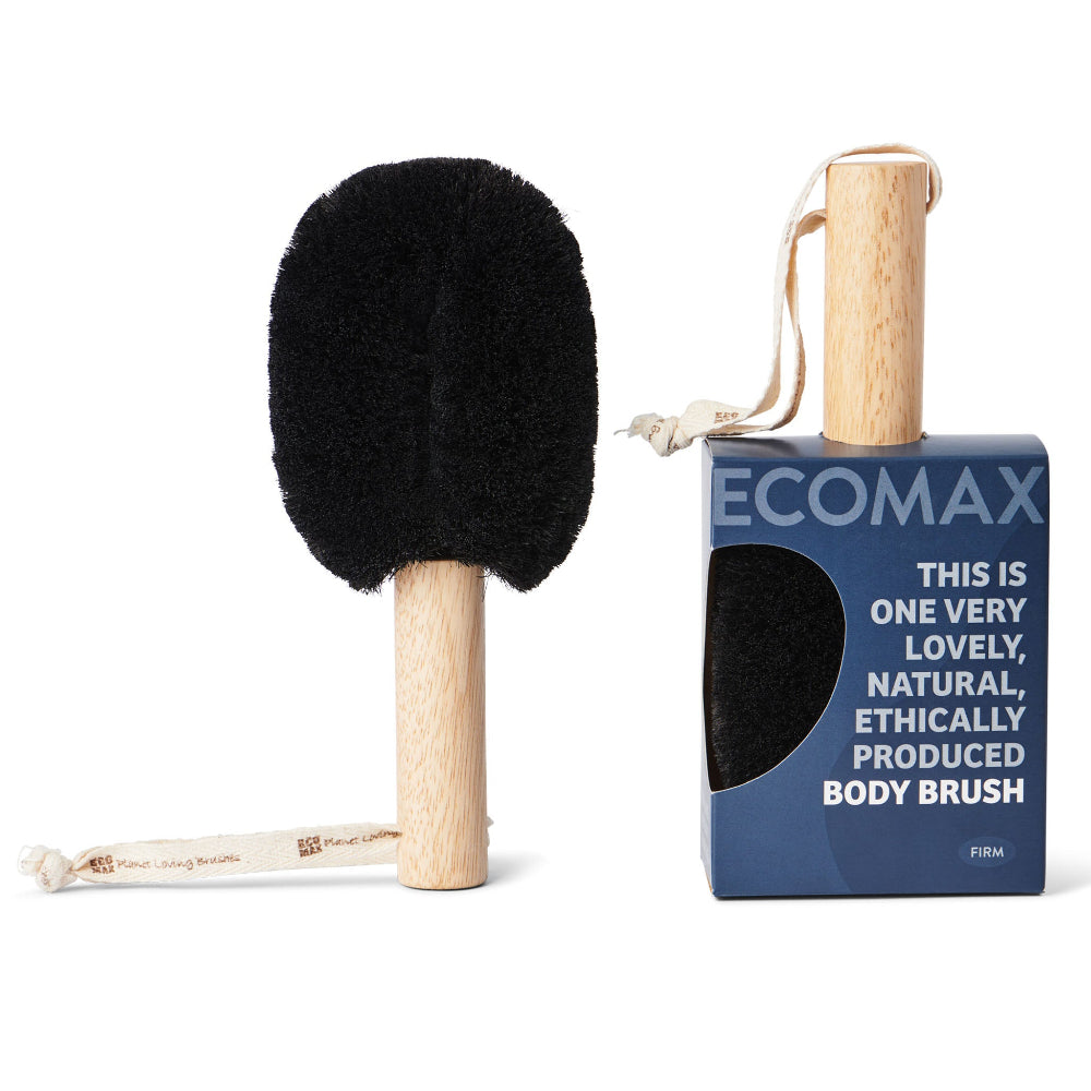 Eco Max Spa Black Sisal Body Brush with Wooden Handle, Urban Revolution.