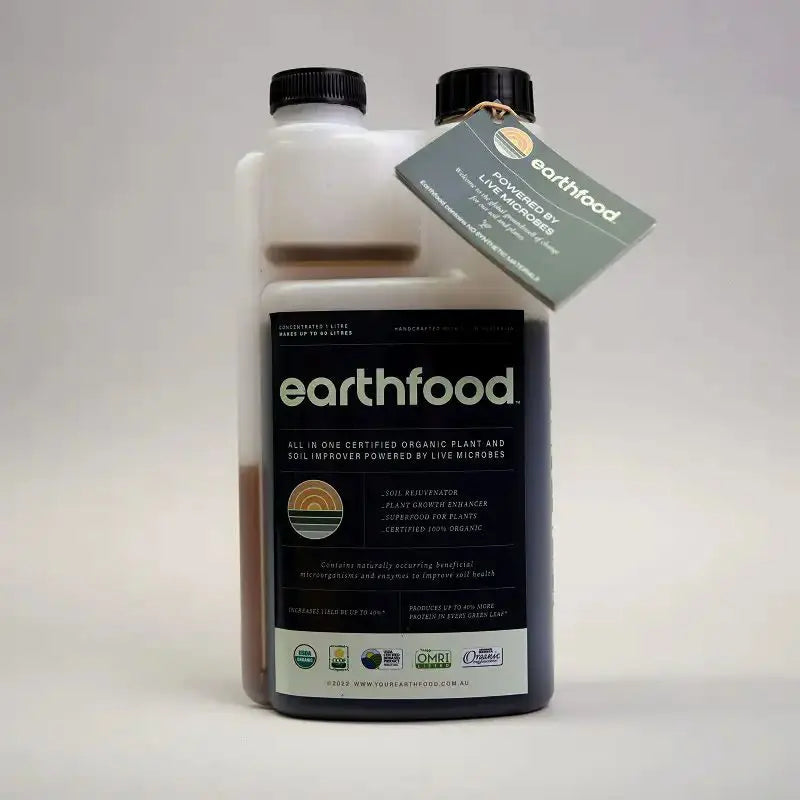 EarthFood Organic Plant and Soil Food - Powered by Microbes 1L Bottle, Urban Revolution.