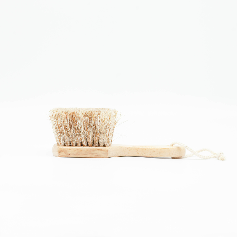 Eco Max Sand Brush with Wooden Handle, Coconut Fibre Bristles and Cotton Hanging Cord.
