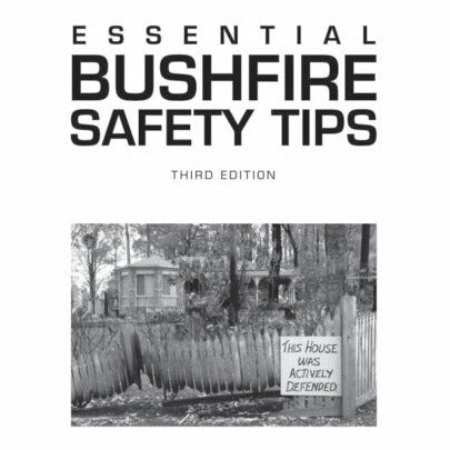 Inside Cover of Essential Bushfire Safety Tips Book - 3rd Edition by Joan Webster OAM, Urban Revolution.