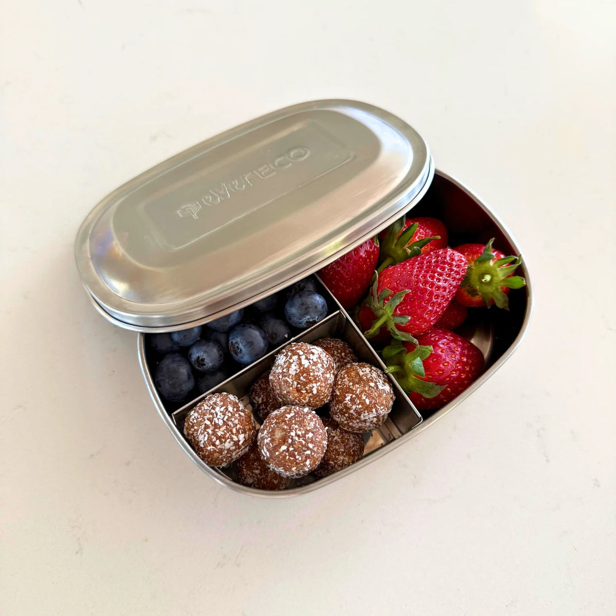 Ever Eco Stainless-Steel Bento Snack Box - 3 Compartments