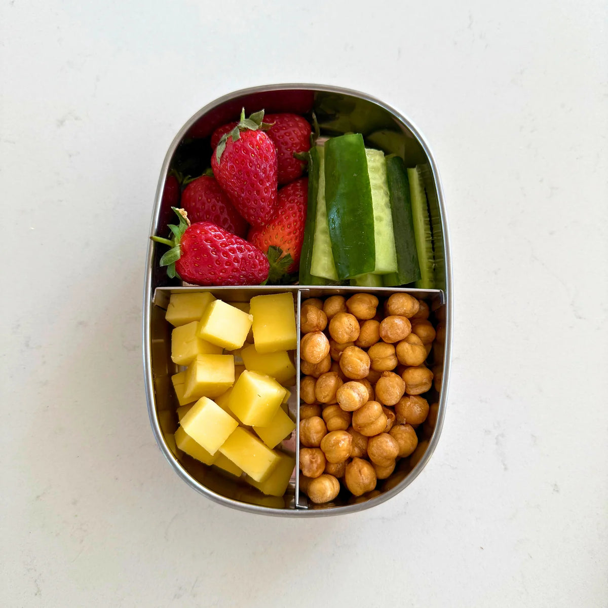 Ever Eco Stainless-Steel Bento Snack Box - 3 Compartments