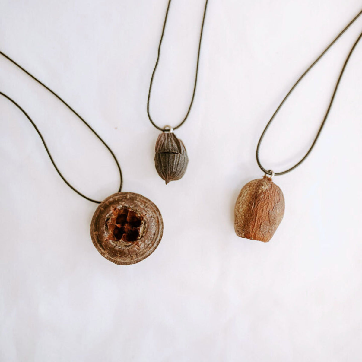 Foraged Seedpod Necklaces, Handmade by Jim