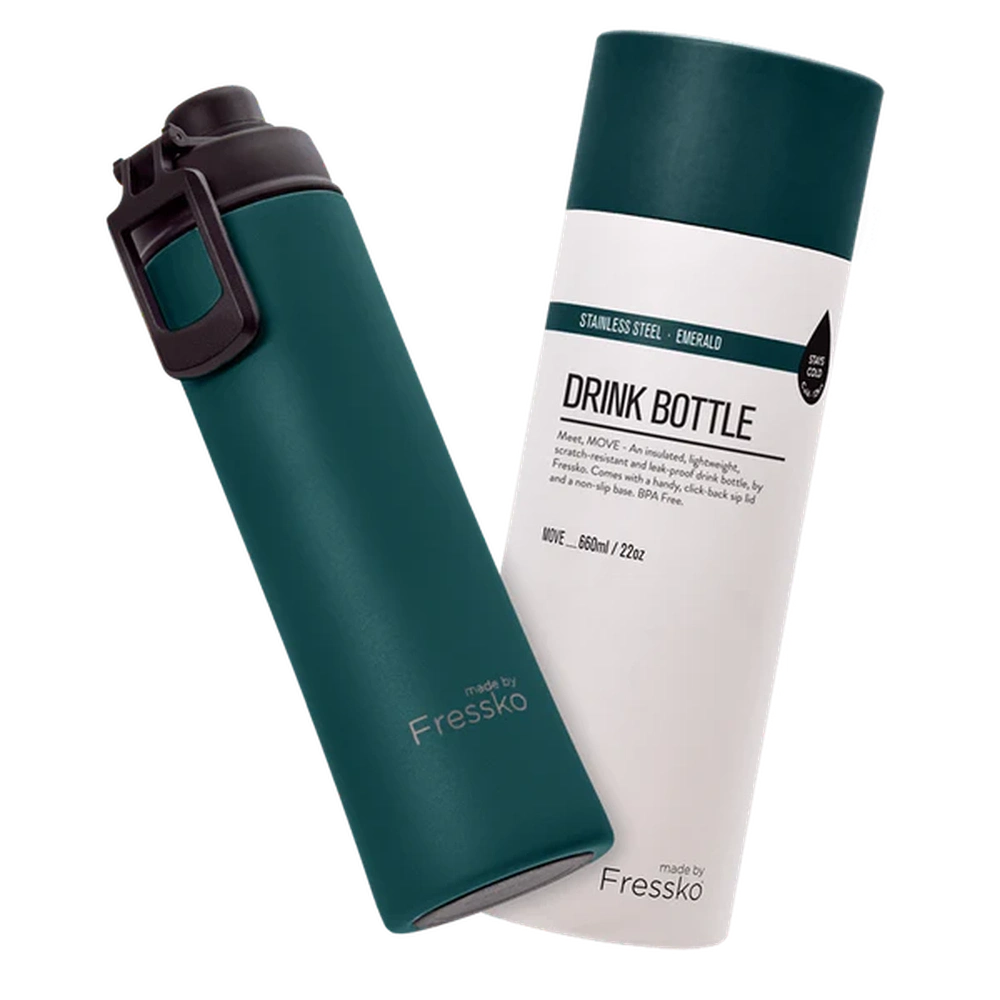 The Move Insulated 660ml Drink Bottle, from Fressko in Emerald - Urban Revolution