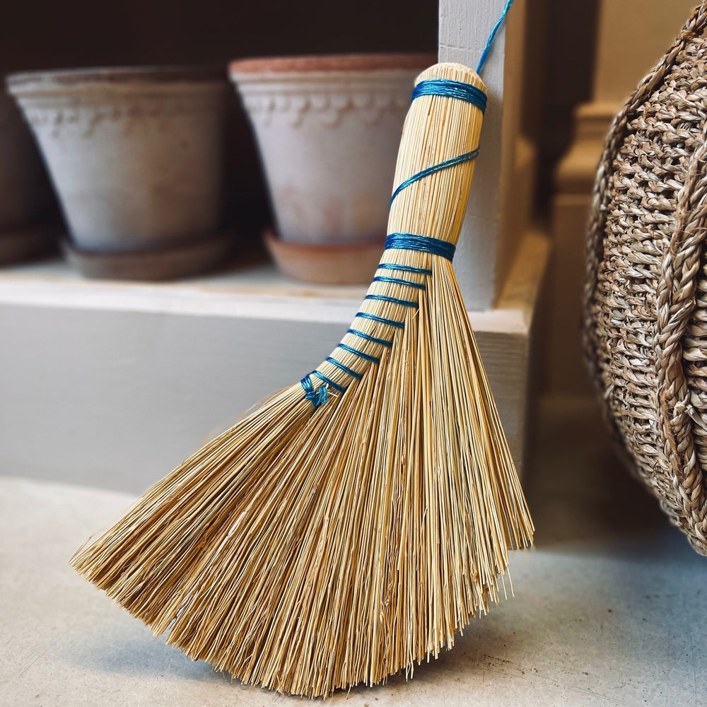 Redecker Dutch Style Rice Straw Hand Brush for Indoor and Outdoor Spaces