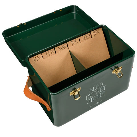 Seed Packet Storage Tin from Burgon & Ball - Heritage Green
