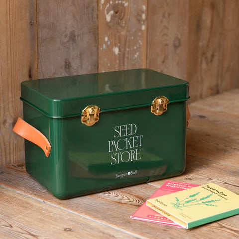 Seed Packet Storage Tin from Burgon & Ball - Heritage Green