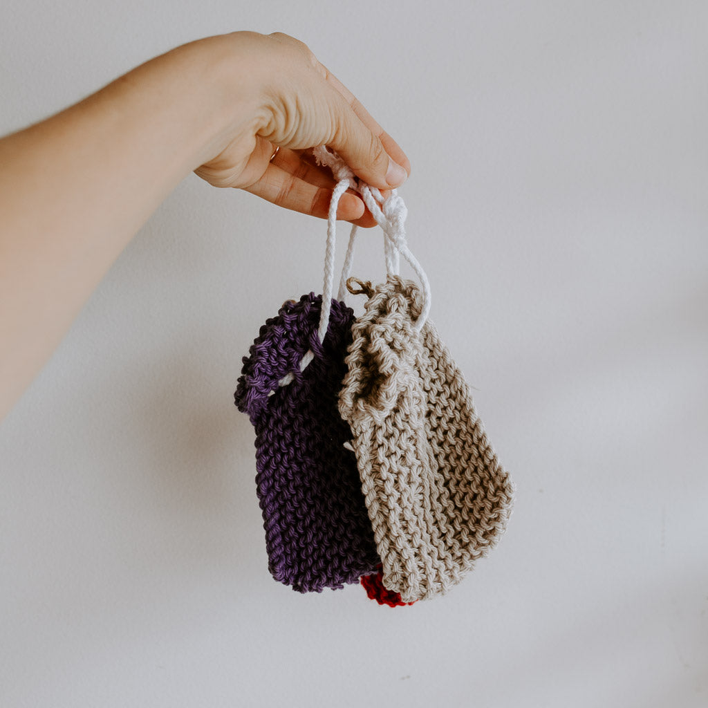 Knitted Soap Bag - Handmade in Perth by PaulaW