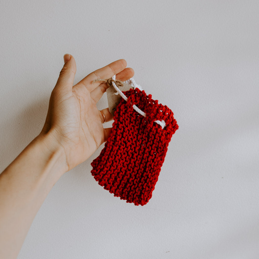 Knitted Soap Bag - Handmade in Perth by PaulaW
