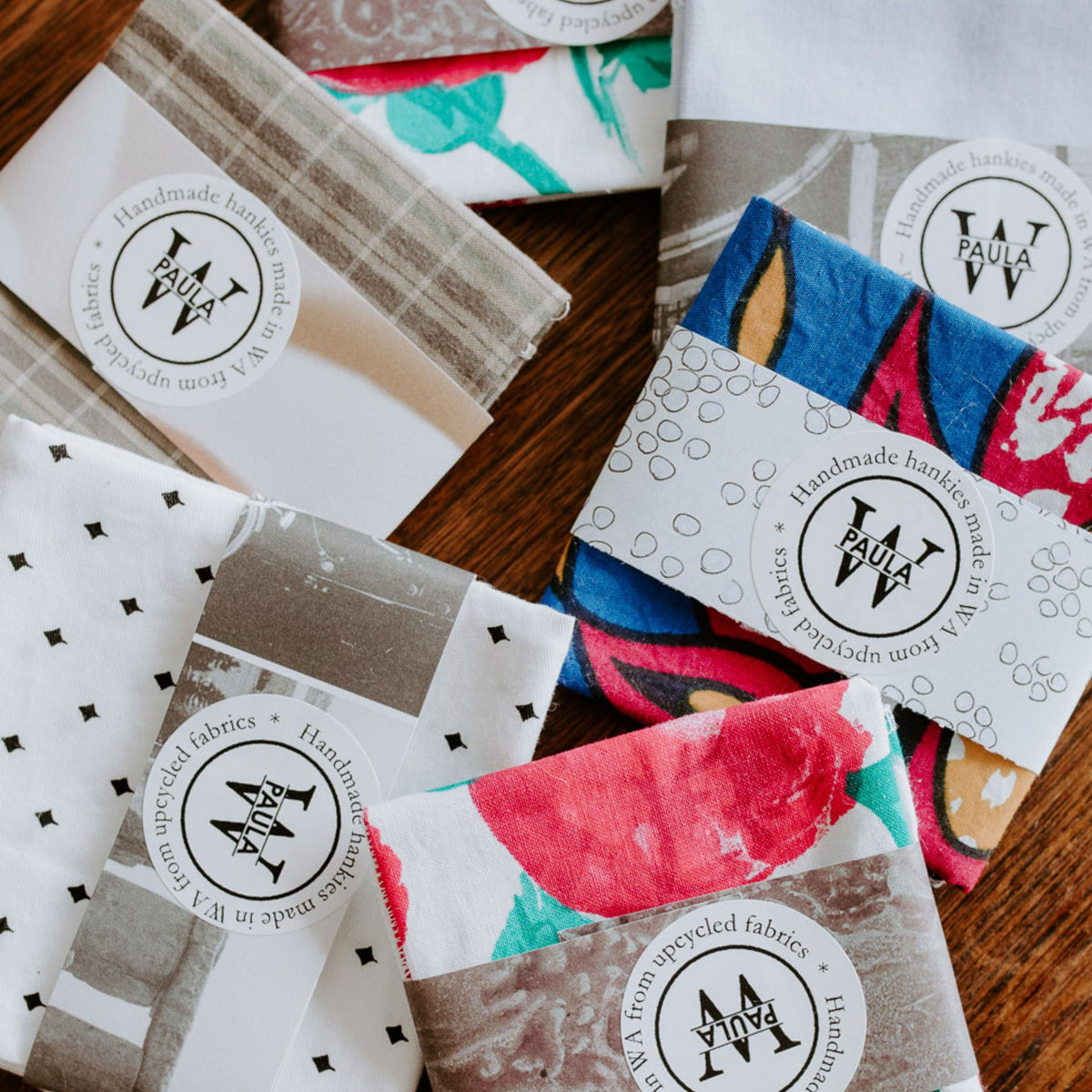 Handkerchiefs - Handmade from Upcycled Fabric, by PaulaW