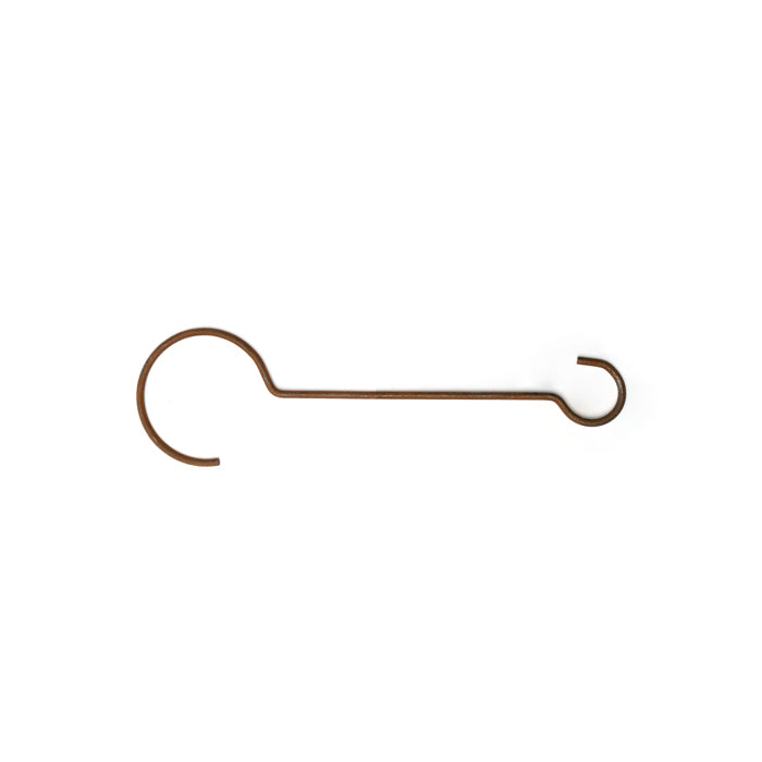 Metal Garden Hook on White Background.
