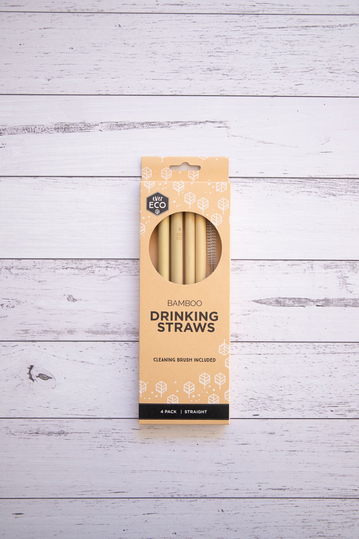 Bamboo Drinking Straws - 4 Pack