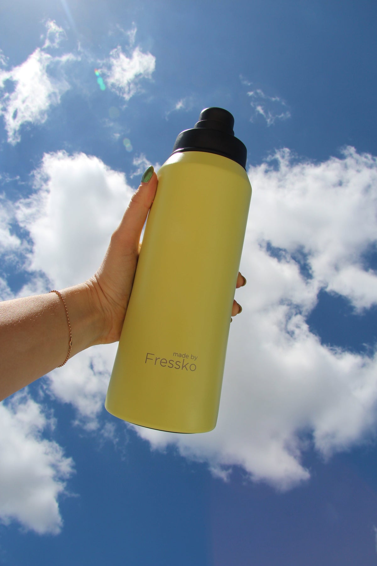 Fressko "Core" 1L Insulated Stainless Steel Drink Bottle with Sports Lid
