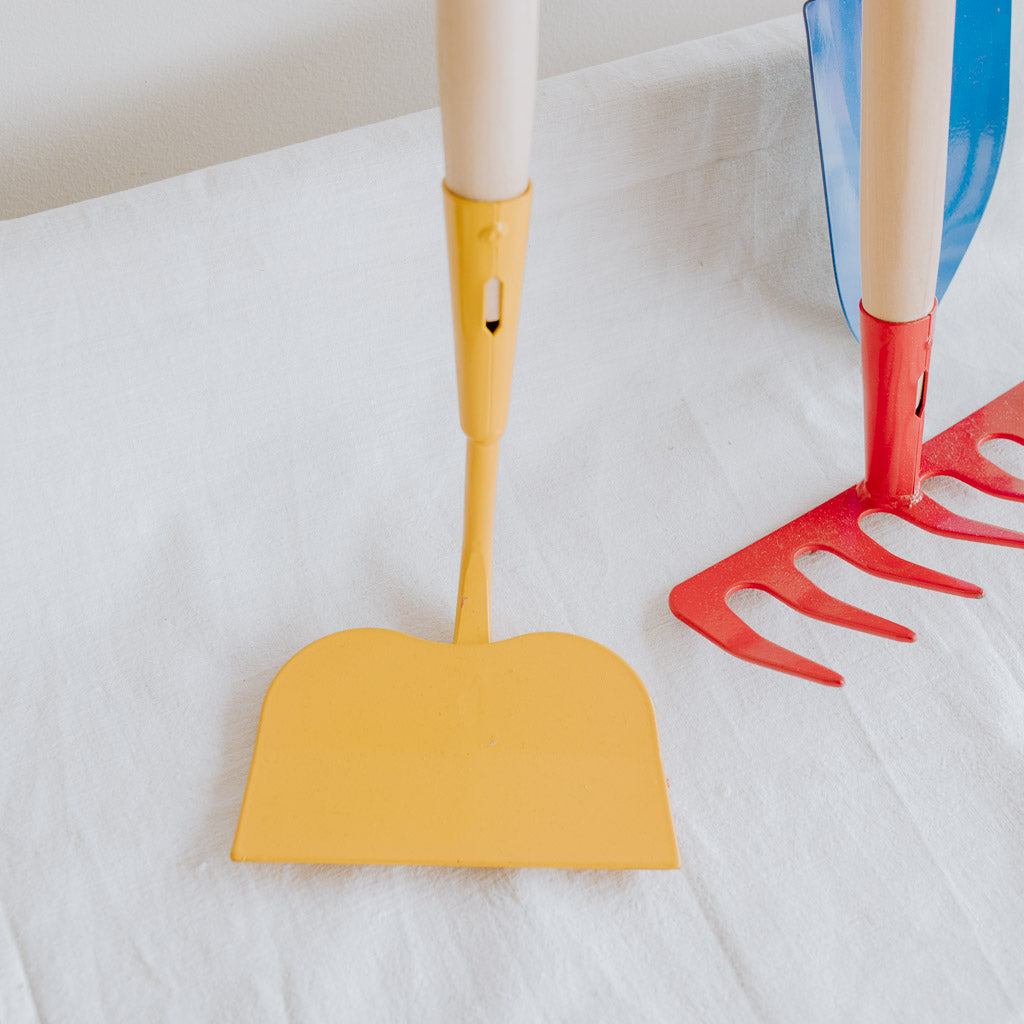 Long Hardwood Handled Garden Tools for Kids with Metal Heads