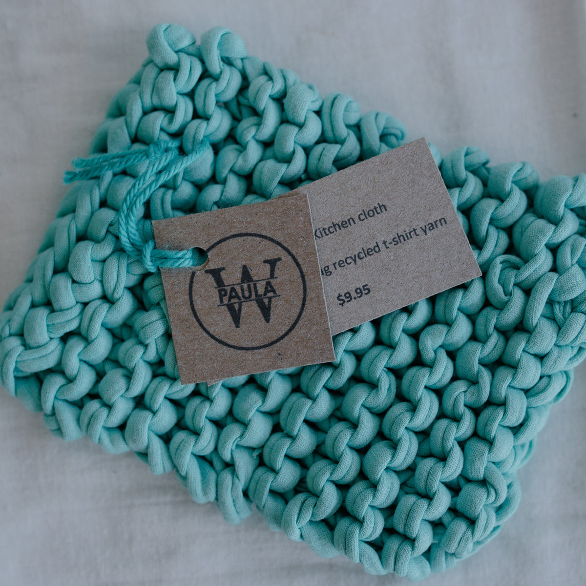 Knitted Kitchen Cloth - Handmade From Upcycled Fabric - Various