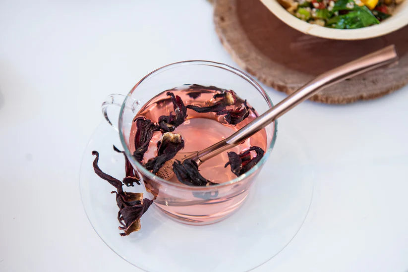 Metal Loose Leaf and Herbal Tea Straw and Strainer in One!