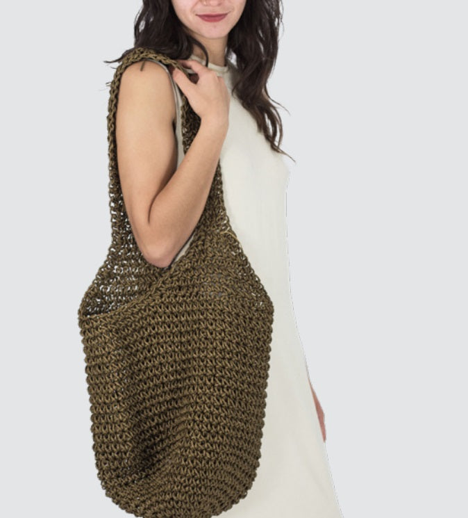Hand Crocheted Messenger Bag from Apple Green Duck