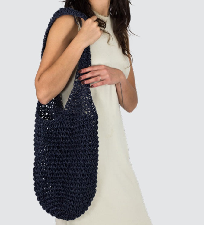 Hand Crocheted Messenger Bag from Apple Green Duck
