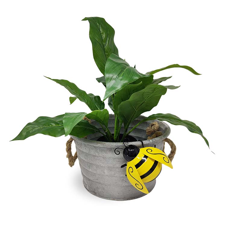 Metal Bee Pot Sitter on Pot, Urban Revolution.