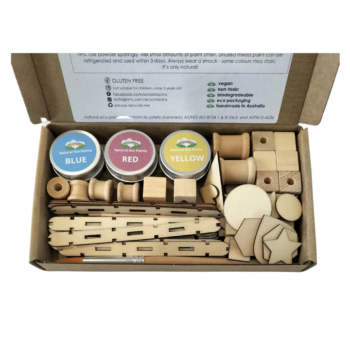Mini Construction Kit with Natural Paints from Eco Art and Craft, Urban Revolution.