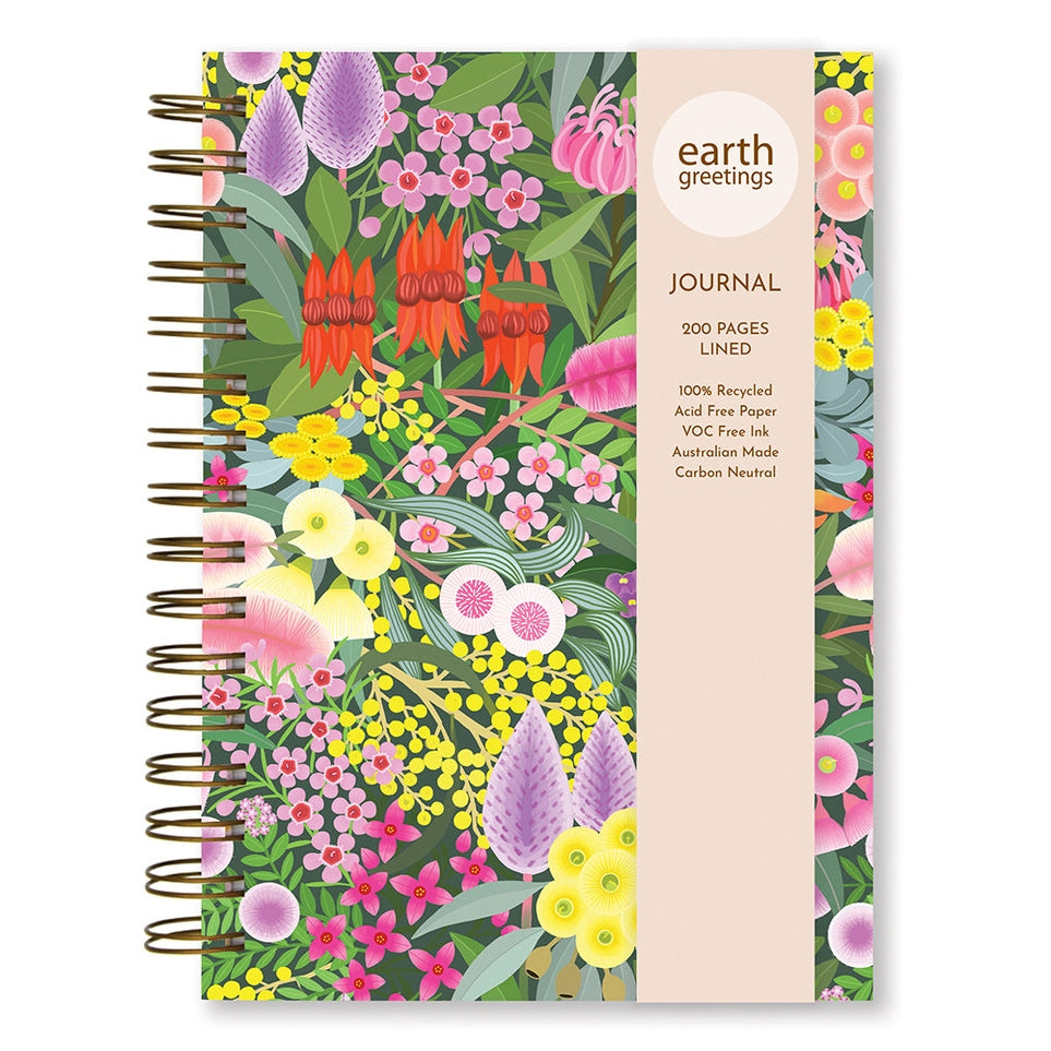 Earth Greetings A5 Lined Journal - Native Gems