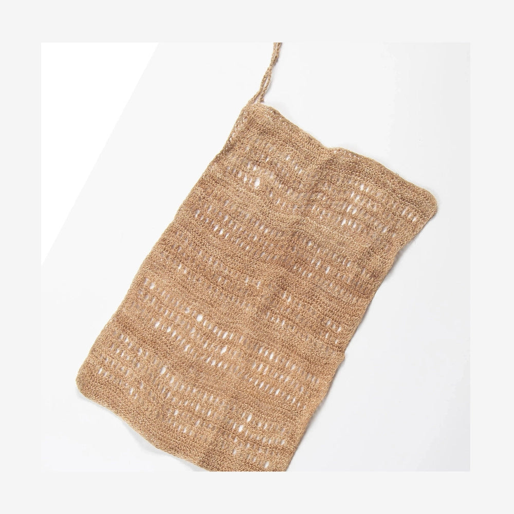 Fairtrade Nettle Fibre Handwoven Wash Cloth with Hanging Loop.
