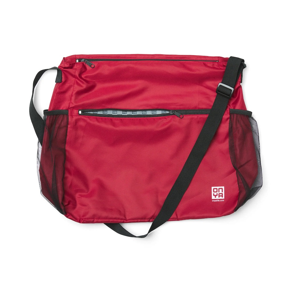 Onya side messenger bag in chilli red