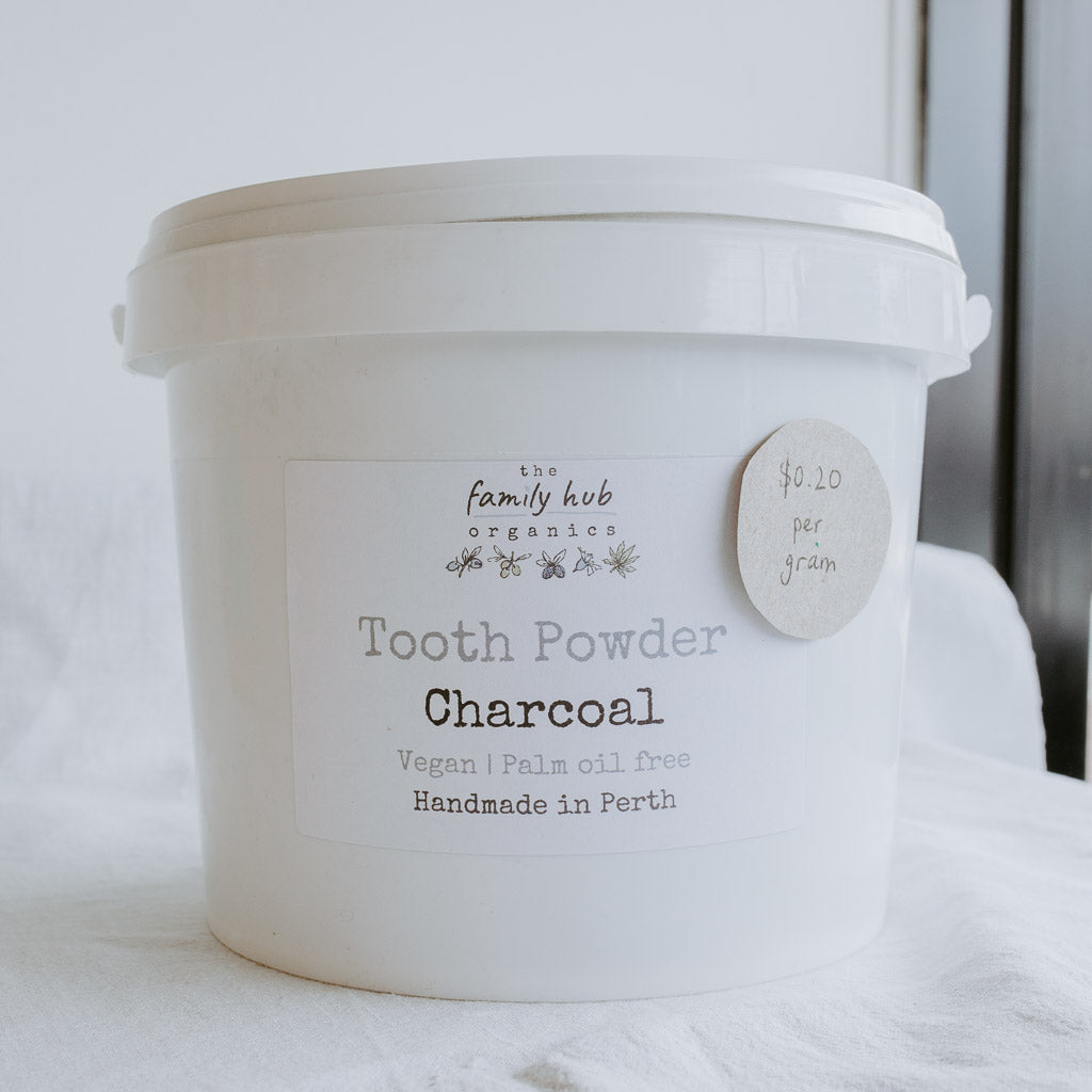 The Family Hub Activated Charcoal Tooth Powder - Fill Your Own Container