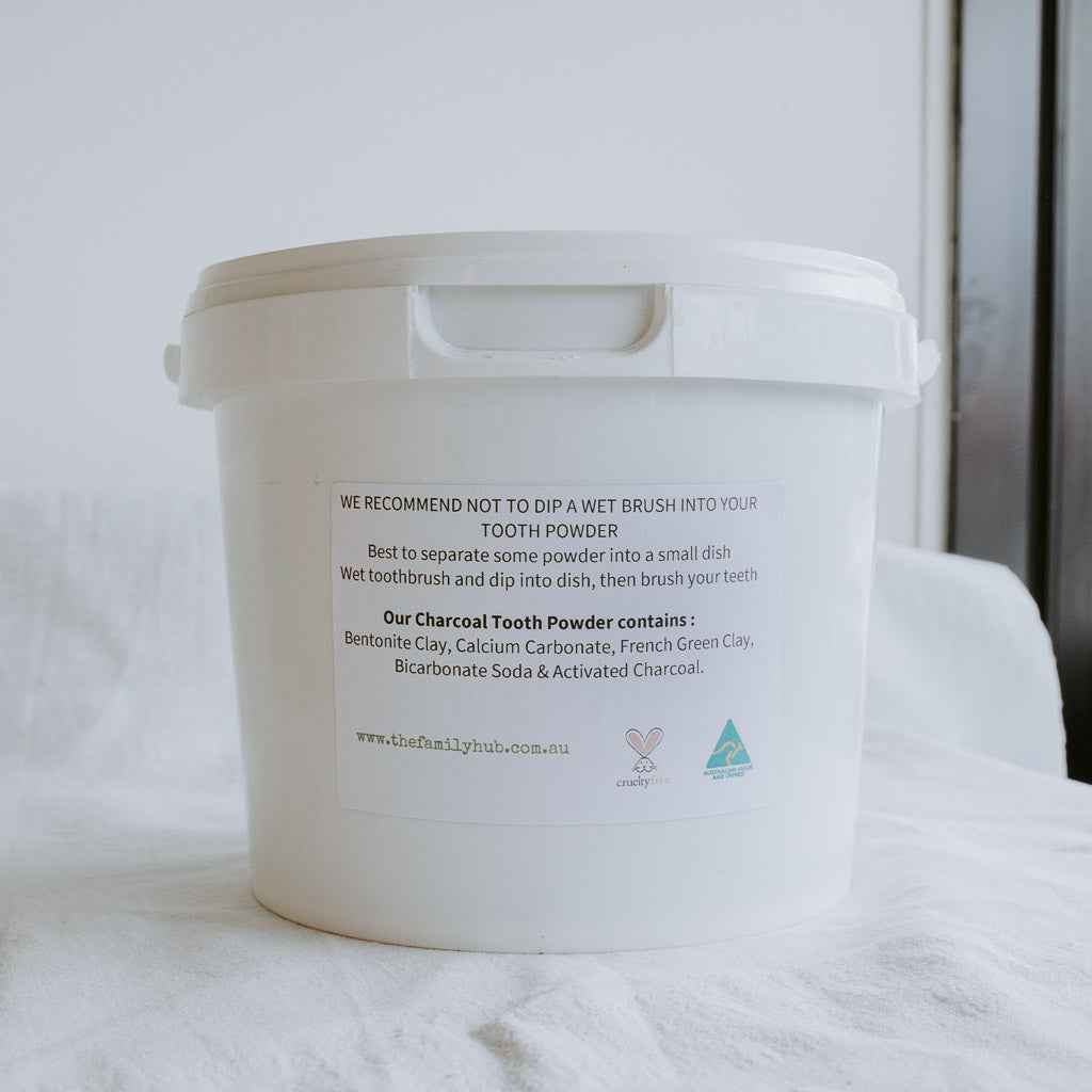 The Family Hub Activated Charcoal Tooth Powder - Fill Your Own Container