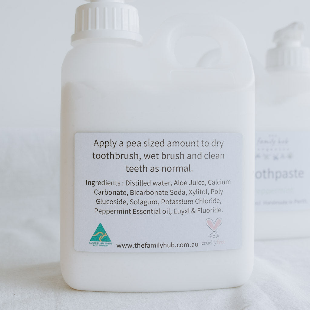 Peppermint Toothpaste with Fluoride - Fill Your Own Container