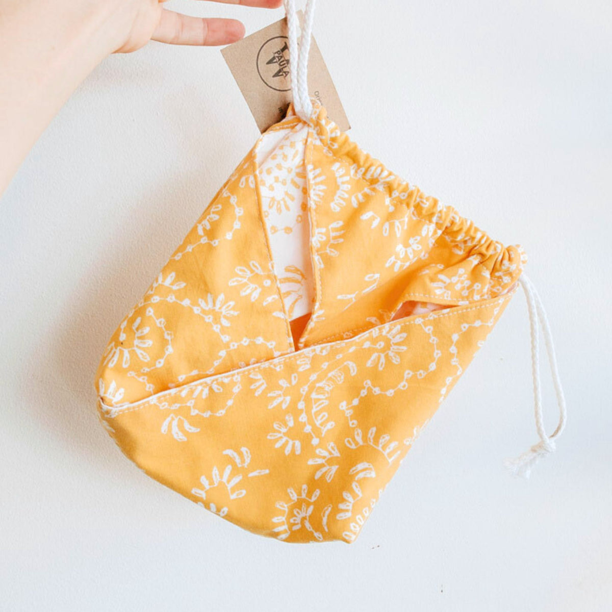 Origami Drawstring Reusable Gift Bag | Handmade by PaulaW