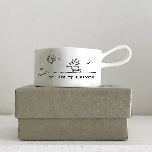 "You Are My Sunshine" Porcelain Tealight Candle Holder with Gift Box, Urban Revolution.