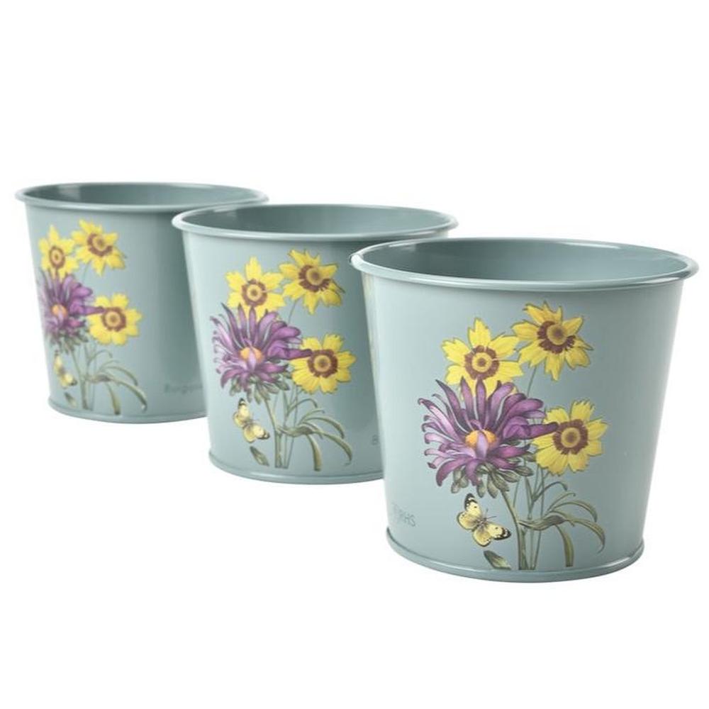 A set of three indoor herb pots