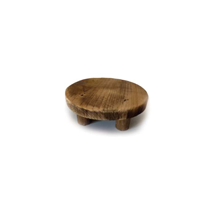 Recycled Wood Plant Stand on a White Background