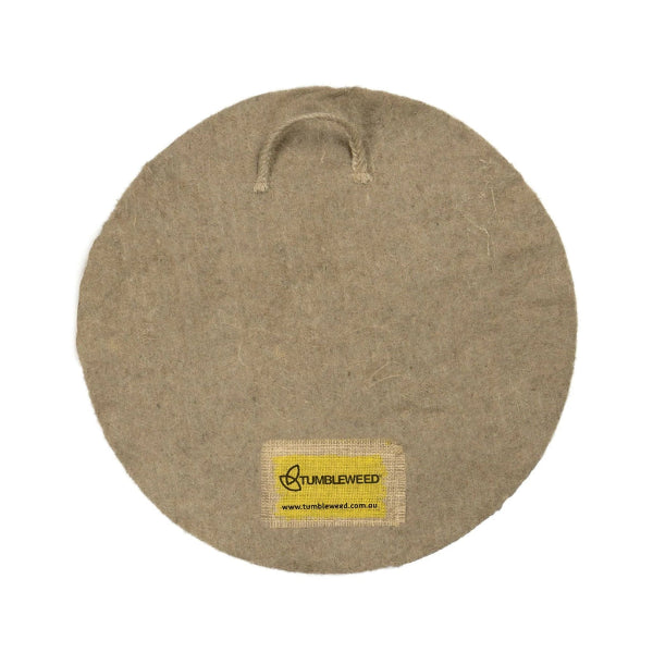 Round Worm Buffet worm blanket with a handle made from Jute Fibre