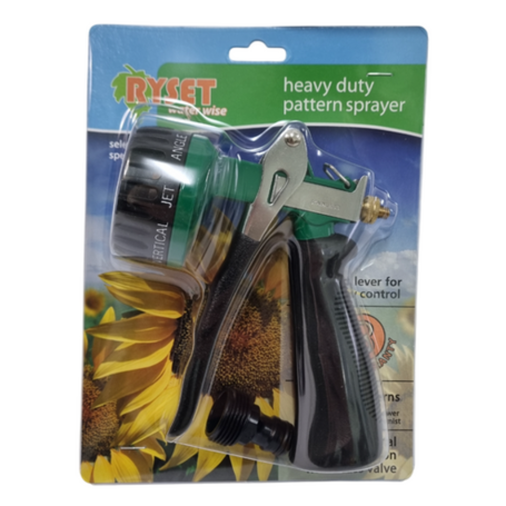 Heavy-duty pattern sprayer in packaging with sunflower design