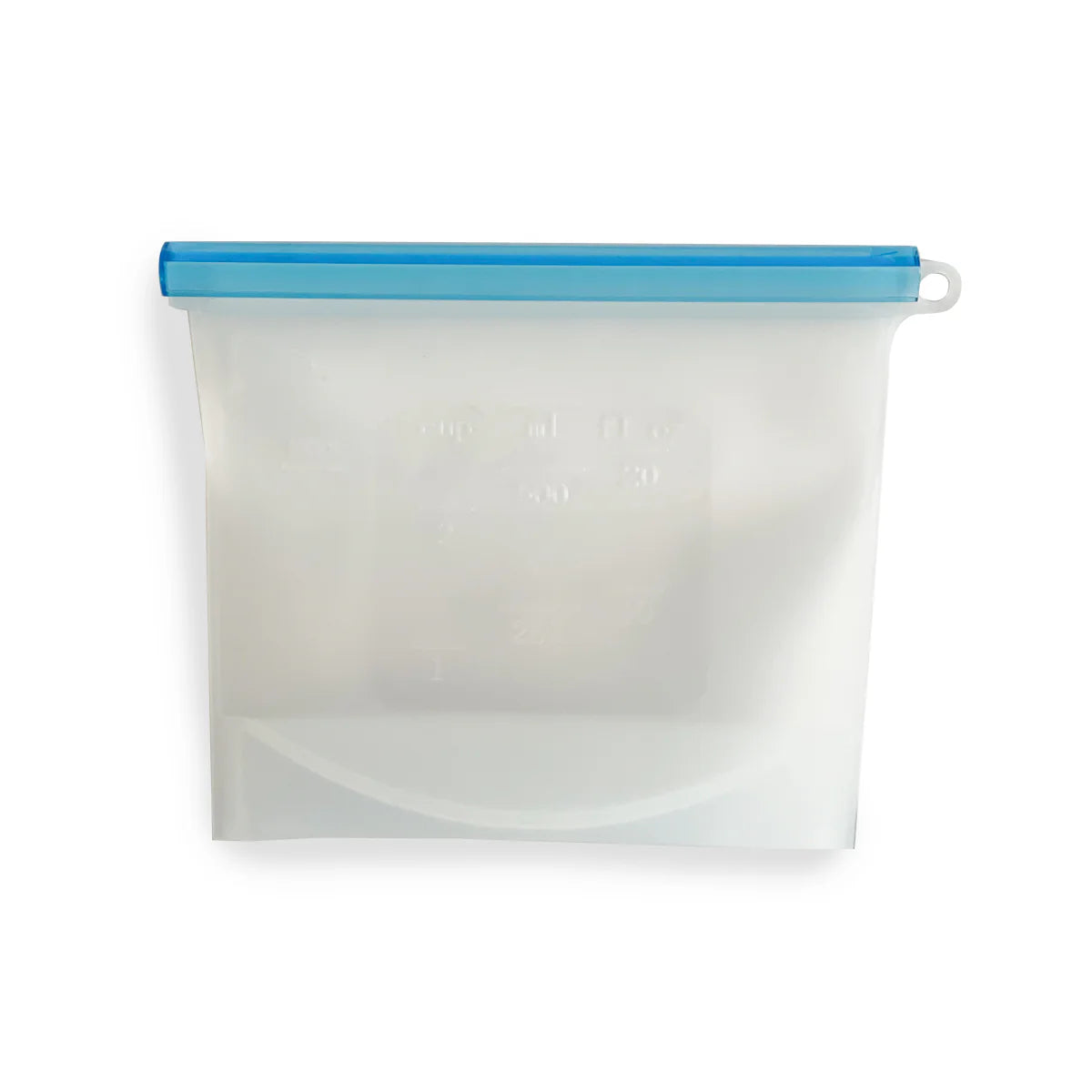 Small blue closure food silicone pouch